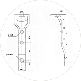 pole top bracket drawing